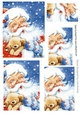 Lovely Christmas Santa with cute puppy pyramids