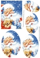 Lovely Christmas Santa with cute puppy oval pyramids