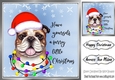 Cute little dog in santa hat 8x8 (four)