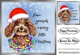 Cute little dog in santa hat 8x8 (five)