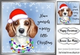 Cute little dog in santa hat 8x8 (eight)