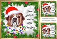 Holly and red berry 8x8 frame with dog (five)