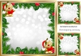 Holly and Berry frame with a kitty carol singing 8x8 insert