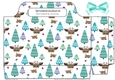 Lovely Big Tote Gift Bag of cute deers and trees