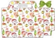 Lovely big fun Tote Gift Bag of cute pigs and santas in hats