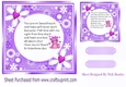 Sweet little valentine bear with hearts/flowers 7x7 insert (pink)
