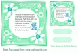 Sweet little valentine bear with hearts/flowers 7x7 insert (blue)