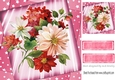 pretty pink shades of flowers with stars 8x8