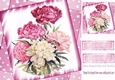 pretty pink shades of peonies with stars 8x8