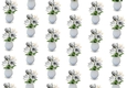 Pretty white roses in a white vase backing paper