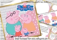 Cute little peppa pig with family 8x8 mini kit