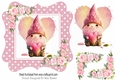 Cute valentine gnome with pink roses 7x7 (three)