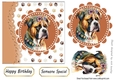 Lovely dog in frame with topper 7x7 (one)
