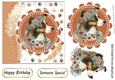 Lovely dog in frame with topper 7x7 (two)