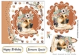Lovely dog in frame with topper 7x7 (three)