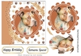 Lovely dog in frame with topper 7x7 (four)