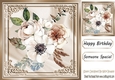 Pretty White Floral Bouquet in ornate 8x8 frame