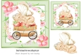 Little Baby Faerie Sleeping on a wheel barrow 7x7 with flowers (three)