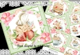 4 Sweet Little Baby Faeries Sleeping 7x7  flowers Mini kit
