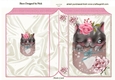 Cute little kitty in pocket with flowers A5 Folded Book (two)