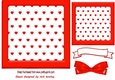 Lovely Red Heart Toppers 7x7 with Bow