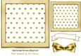 Lovely Gold Heart Toppers 7x7 with Bow