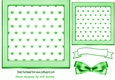 Lovely Green Heart Toppers 7x7 with Bow