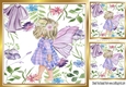 Sweet Whimsical faerie in flower 8x8 frame with lilac bow