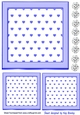 Cerise Blue Heart Toppers 7x7 With Diamonds