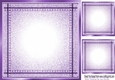 Lovely Stitched Denim Purple Card Fronts/Insert