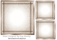 Lovely Stitched Denim Brown Card Fronts/Insert 7x7