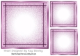 Lovely Stitched Denim Pink Card Fronts/Insert 7x7