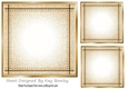 Lovely Stitched Denim Gold Card Fronts/Insert 7x7