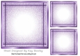 Lovely Stitched Denim Purple Card Fronts/Insert 7x7