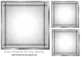 Lovely Stitched Denim Silver Card Fronts/Insert 7x7