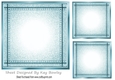 Lovely Stitched Denim Turq Card Fronts/Insert 7x7