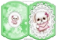 Cute Puppy With A Card On Lace Bracket Card