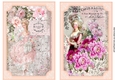 2 Pretty Toppers Of Vintage Ladies With Flowers and script A5( two)