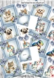 8 Assorted Animals, With Blue Roses C/Fronts 7x7 Bumper Kit