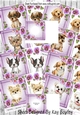 8 Denim Pink,Toppers with Pansies And Puppies 7x7 Bumper Kit