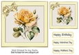Pretty Yellow Rose in Cream Frame With Bow 7x7 (three)