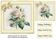 Pretty White Roses in Cream Frame With Bow 7x7 (four)