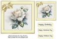 Pretty Blush Roses in Cream Frame With Bow 7x7 (eight)
