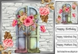 Pretty Doors With Roses and Brick Wall With Butterflies 8x8 (three)