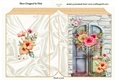 Pretty Floral Doors With Brick Wall Folded Book (two)