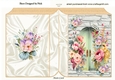 Pretty Floral Doors With Brick Wall Folded Book (three)