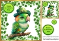 Cute Parrot in St Patricks Clover Frame 8x8 (five)