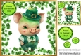 Cute Pig in St Patricks Clover Frame 8x8 (seven)