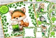 4 Fun Animals in St Patricks Clover Frame 8x8 Mini Kit (SET TWO)