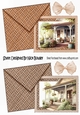 2 Pretty Floral Porch with card/envelope effect Toppers (two)